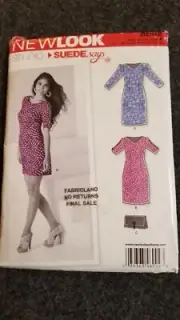 NEW LOOK MISSES DRESS & BAG Suede Says 6092 Sewing Pattern UNCUT