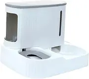 PERSELOSO Automatic Pet Feeder and Water Dispenser Dual Use Gravity Feeder with Detachable Bowl for Dogs and Cats Easy to Clean Visual Window for Convenient Feeding and Hydration