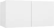 Hanging TV Cabinet White 60x30x30 cm - Wall Mounted TV Unit for Small Spaces, Modern Floating Entertainment Center with Storage Shelf, Space-Saving Design for Living Room & Bedroom
