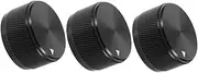 ULTECHNOVO 3pcs Potentiometer Knob: Aluminum Knurled Volume Control Knobs - Potentiometer Switch for Audio Equipment Theater Guitar Bass
