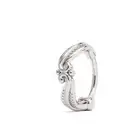 Sterling Silver Boho Helix Hoop Ring, Unique Piercing Jewelry Rare Gift For Her