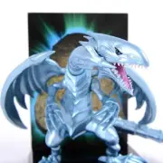 Yu-Gi-Oh Blue Eyes White Dragon Collectible Statue Figure W. Base NECA Exclusive