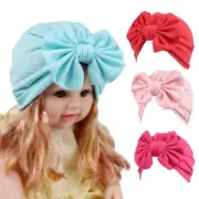 Baby Boy Girls Bow Turban Hat Toddler Kids Head Wrap Hijab Headband Cap 3-8Y