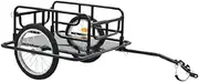 Frediuo Bike Cargo Trailer Metal Tube Frame with Hitch Simple Installation Versatile Heavy Duty Universal Parts 15inch Wheels