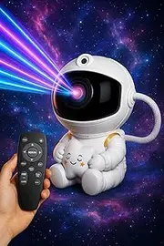 Astronaut Galaxy Projector Night Light – 8 Nebula Effects with Stars - 360° Rotating Head - Remote Control | Space-Themed LED Star Light for Kids & Adults - Gift-Ready