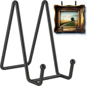 2 Pack 6 Inch Plate Stands for Display, Black Iron Plate Holder Display Stand, M