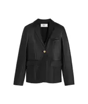 tailored jacket in soft lambskin FR36 black