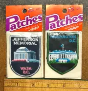 Lot 2 vtg WASHINGTON D.C White House & JEFFERSON MEMORIAL Iron PATCHES Voyager