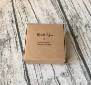 40x Kraft Boxes Party Wedding Favour Personalised Thank You Gift Boxes Logo Box