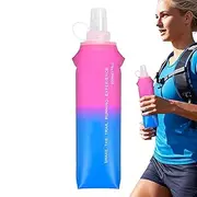 Soft Water Bottle Running, Tpu 500ml Folding Flask Running Bottle, Portable Container With Easy Open Lid, Hydration Backpacks For Cycling And Climbing, Gradient Color