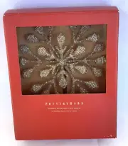 Pottery Barn Beaded Silver Snowflake Christmas Tree Topper