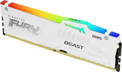 Kingston Fury Beast White RGB XMP 32GB 6000MT/s DDR5 CL40 DIMM Desktop Gaming Me