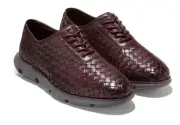 Cole Haan C36524 Size 8 Men's Zerogrand Woven Leather Oxford Cordovan