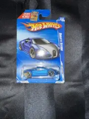 2010 Hot Wheels Bugatti Veyron Hot Auction Blue W/protector