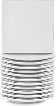 10 Strawberry Street 6" Catering Square Coupe Appetizer Plate, Set of 12,White