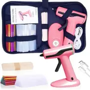 Cordless Hot Glue Gun Kit USB-C Rechargeable Mini Pink Glue Gun with
