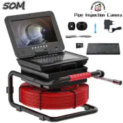 50M AHD 17MM Drain Industrial Endoscope Keyboard Sewer Pipe Inspection Camera