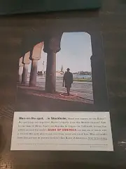Bank Of America Print Ad 1964 8x11 Man On The Spot In Stockholm