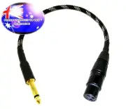 From OZ Quality 1/2/5PC 40cm XLR 3Pin Female 6.35mm 1/4" Male TS Mono Cable Lead