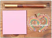 School Squad Sticky Note Holder, Inspirational Desk Organizer for Teachers, School Support Staff, Back-to-School and Teacher Appreciation Gift EDP167