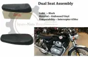 Black New Dual Seat Assembly For Royal Enfield Interceptor 650cc