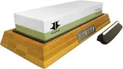 KANKA Professional Premium Whetstone - Knife Sharpening Stone 2 Side Grit, 1000/6000, Waterstone Knife Sharpener with Non Slip Bamboo Base and Angle Guide
