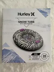 36" Hurley Heavy-Duty Snow Tube Inflatable Snow Sled with Handles for Kids USA