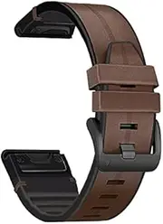 [BANDKIT] 22 26mm Quickfit Smart Watchband Strap For Garmin Fenix 6 6X Pro 5X 5 Plus 3 3HR 935 945 S60 Genuine Leather Silicone Wristband