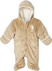 [U.S. Polo Assn.] Baby Boys' Newborn Front Snap Pram Hoodie