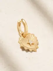 [Foundrae] Foundrae - 18-karat Gold Diamond Single Earring - One size One size Gold