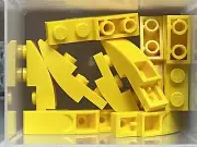 LEGO Parts - Yellow Slope Curved 4 x 1 Inverted - No 13547 - QTY 10