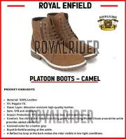 ROYAL ENFIELD PLATOON BOOTS - CAMEL