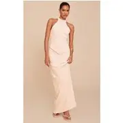 Natural Textured Floaty Mid Rise Maxi Skirt, Natural
