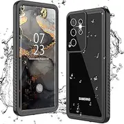 [ANTSHARE] for Samsung Galaxy S21 Ultra Phone Case Waterproof with Sandproof,Built-in Screen Protector 360° Full Body Heavy Protective Shockproof Rugged Case for Galaxy S21 Ultra 6.8" 5G