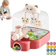 Pinball Machine, Desktop Arcade Game, Funny Reaction Training Toy for Early Learning, Cute Bear Pinball Game Machine for Kids 3+