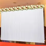 3M White Wedding Party Stage Backdrop Drape Sheer Silk Curtain Photo Background