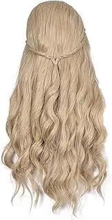 (Blonde) - morvally Long Wavy Curly Natural Synthetic Hair Wigs for Hlloween Cosplay Costume Wig