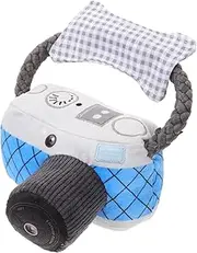 Levemolo Interactive Dog with Squeaky Sound Rope Camera Shaped Chew for Puppies and Dogs Safe and Gentle Texture for Fun Playtime and Behavior Training