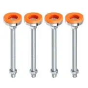 4Pack M16x200x60mm Leveling Feet Carbon Steel Adjustable Swivel Levelers Yellow