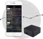 ViseeO QUBS Smart Temperature & Humidity Data Logger (Black)