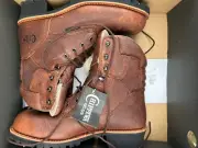 CHIPPEWA 8” WATERPROOF INSULATED STEEL TOE MENS LOGGER BOOTS 8 #75323