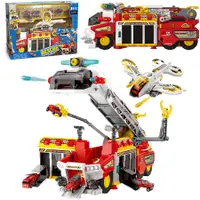 在飛比找蝦皮購物優惠-兒童消防合金車多功能競速救援車飛機過家家玩具帶聲光可噴水男童