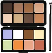 Carla Secret Concealer Palette - 16 Colors Cream Makeup, Blush, Foundation With Brush - Waterproof, Long-Wearing Coverage for Flawless Skin