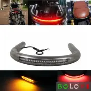 Rear Seat Loop Hoop w/ LED Brake Tail Turn Light For Honda Yamaha BMW Cafe Racer