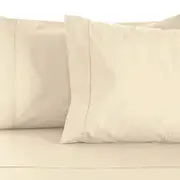 Jenny Mclean Porto Sheet Set 100% Cotton King-Single 400TC - Vanilla