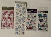 Remarks Dimensional Stickers Recollection Snowman Snowflake Winter Polar Bear