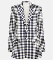 [Ami Paris] Ami Paris Checked wool and cotton blazer AU 6 blue