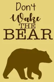 Reusable Stencil 9721 AK 12"x18" Please don't wake the bear