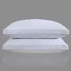 Three Geese Pack of 2 White Goose Feather Bed Pillows King Size - Soft 600 Th...