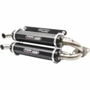 Trinity Racing Stage 5 Dual Slip-Ons-Black for 2021-2022 Polaris RZR XP 1000